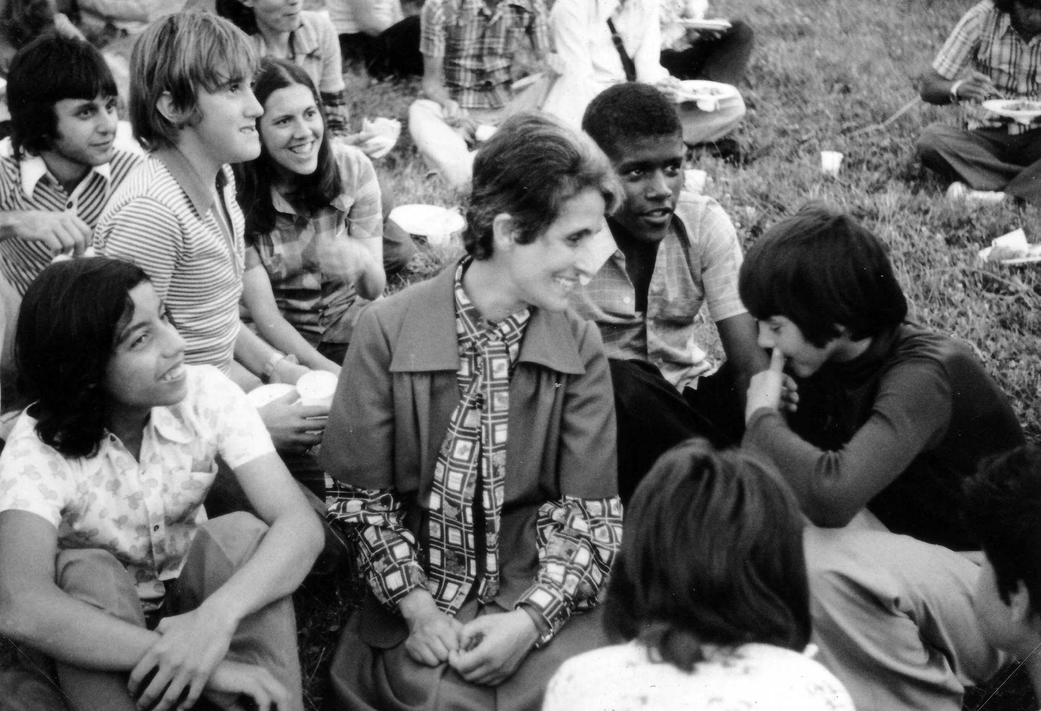 Renata with a group of young people