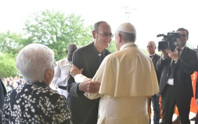 Photo Mario Bodega with the Pope