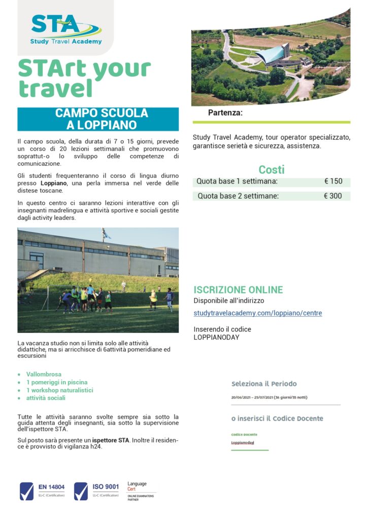 Iscrizione Study Travel